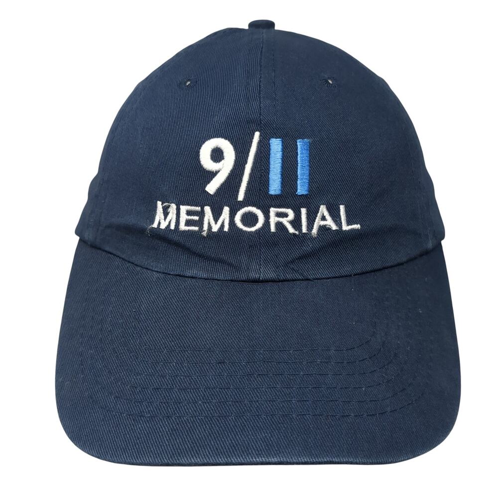 9/11 Memorial Strapback Baseball Hat Blue One Size Embroidered Harriton